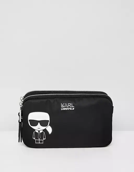 Karl Lagerfeld iconic nylon pouch bag